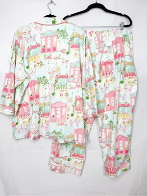 BedHead X Anthropologie Parisian Delight Classic Jersey Pajama Set Long Sleeve thumbnail 5