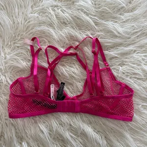 Victoria's Secret Very Sexy Fishnet Open-Cup Low-Cut Demi Bra Pink Size Large thumbnail 8