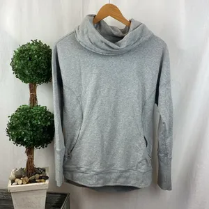 Lululemon Gray Rest Day Long Sleeve Cowl Neck Sweatshirt Top L thumbnail 2