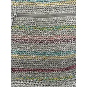 The Sak Belle Shoulder Hobo Bag Striped Crochet Purse Boho Y2K Earthy Hippie thumbnail 3