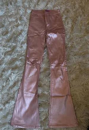 Edikted Pink Leather Pants thumbnail 1