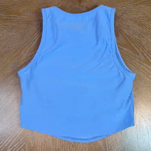 Beyond‎ Yoga Spacedye Cropped Motivate Tank Top Built in Bra Light Blue Size XS thumbnail 3