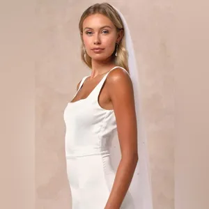 LULU’S Luxe Loveliness White Satin Backless Mermaid Maxi Dress thumbnail 4