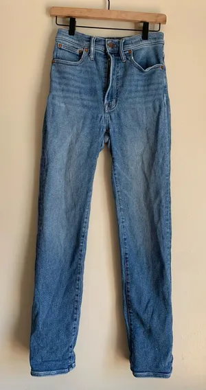 Madewell 27 T The Perfect Vintage Jean Blue Straight Jeans Women Denim Bottoms thumbnail 1