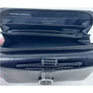 Women's‎ Black Wallet with Silver Buckle Front Lots of Compartments thumbnail 7