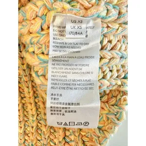 Free People‎ Hoopla Boxy Tank XS Pastel Multicolor Chunky Knit Boho Oversized thumbnail 13