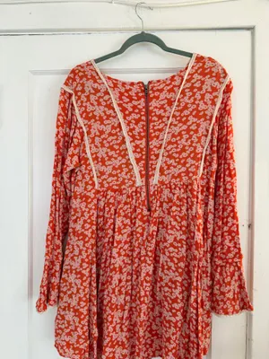Free People Floral Ruffle Dress thumbnail 6