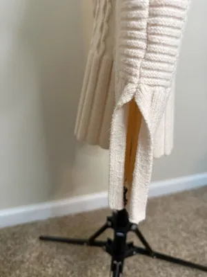 Cyrus Cream Mixed Cable‎ Knit Mock Neck Sweater Size XS thumbnail 5