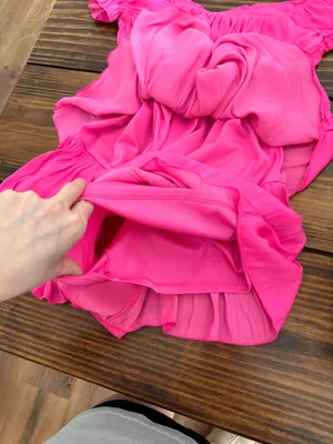 Charmed Hearts Pink romper dress | short dress | pink | small thumbnail 4