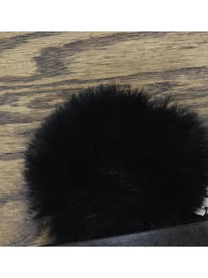 NEW On 34th Womens Boxed Rib-Knit Beanie Pom Pom MO1542501 Black thumbnail 5