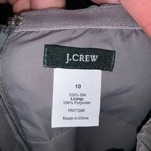 J Crew silk gray strapless semi formal layered mini dress thumbnail 4