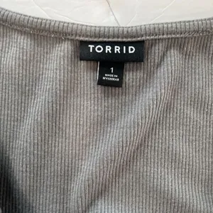 Torrid Gray Ribbed Short Sleeve V Neck Twist Flare Skater Dress 1X‎ thumbnail 10