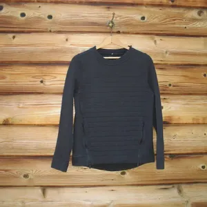 Lululemon Fleece Be True Crew  Pullover Sweatshirt Black thumbnail 5