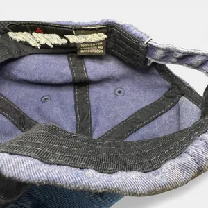 Varsity Embroidered Dad Hat Blue Washed Adjustable Strapback Vintage Style‎ Cap thumbnail 5