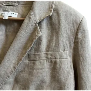 Free People Beige Cropped Blazer Jacket, Paisley Rollable Cuffs, Size 10 thumbnail 8