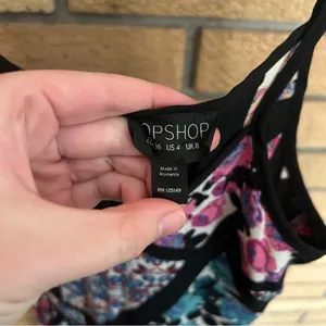 Topshop Blue Pink Purple Floral Flowy Maxi Dress w/ Slit Women’s Size 4 thumbnail 3