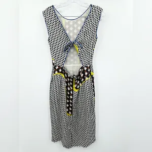 Anthropologie Corey Lynn Calter‎ Geometric Abstract Mini Dress Yellow/Brown SZ 6 thumbnail 2