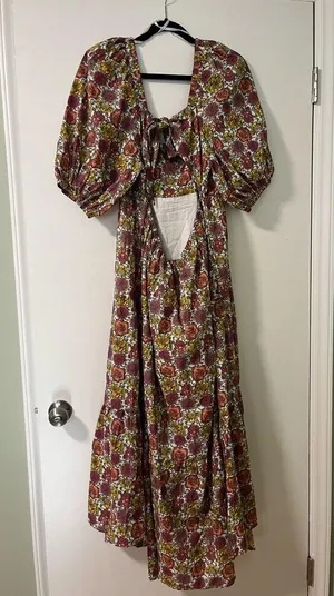 MINKPINK NWT Yasamin Tiered Midi Floral Dress Size XXL thumbnail 9