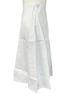 Motel Rocks Asada Pleated Waist Midi Skirt In Poplin White Size Medium NWT thumbnail 4