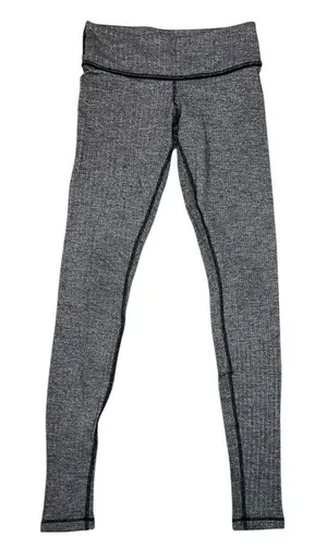 lululemon athletica Dark Gray leggings herringbone activewear workout size xs thumbnail 1