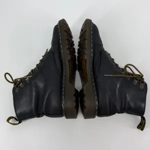 Dr. Martens Luana Black Leather Lace Up‎ Combat Boots Floral Lining Women 6 US thumbnail 5