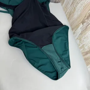 JETS Swimwear Australia Dark Green One Piece V-Neck Ruched Swimsuit USA 12 UK 16 thumbnail 7
