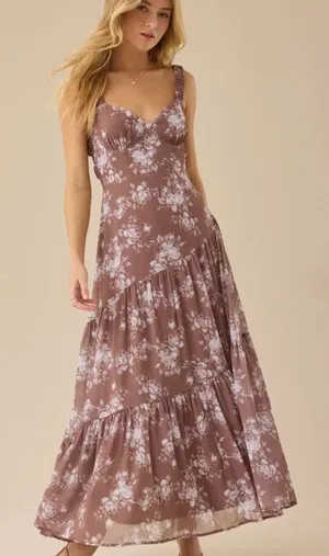 Altar'd State Lacy Floral Maxi Dress thumbnail 1