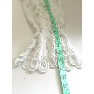 Hollow Lace Top Sz L White Guipure Romantic Sleeves Coquette Feminine Victorian thumbnail 10
