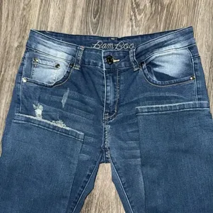 Bamboo Jeans Women's Dark Blue Jeans Distresses Size 9/10 thumbnail 3