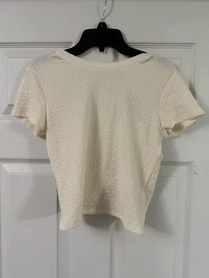 Backless Knit Top Tan Size M thumbnail 1
