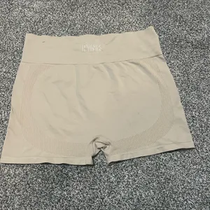 PINK Victoria's Secret High-Waisted Cream Shorts thumbnail 2