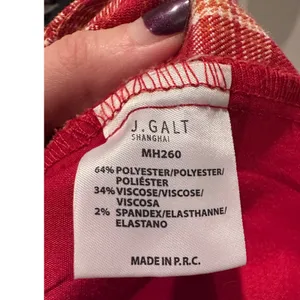 Brandy Melville John Galt Red Plaid Trouser Pants‎ 26 Waist thumbnail 6