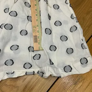 Loft Beach Womens Size Small White Black Polka Dot Smocked Cotton Midi‎ Sundress thumbnail 3