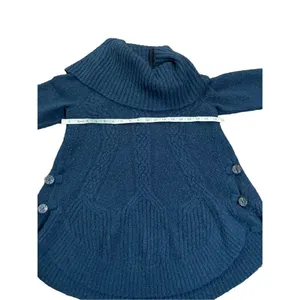 Anthropologie Angel‎ Of The North Cowl Neck teal Sweater size small thumbnail 6