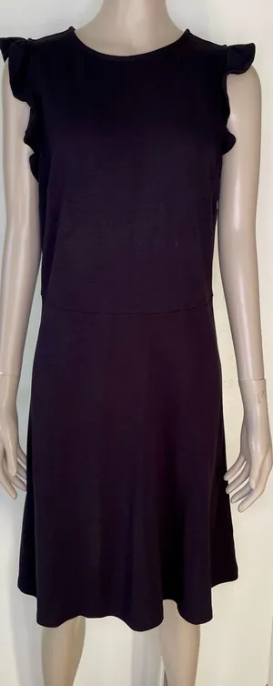 Old Navy Black Sleeveless Ruffle Trim Sheath Dress thumbnail 3
