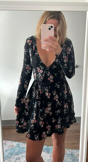 H&M Floral Long Sleeve Dress thumbnail 1
