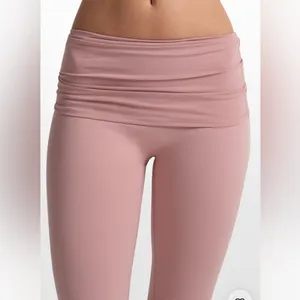 NWOT NIKE x SKIMS foldover slim flare leggings in Himalayan size XS thumbnail 2