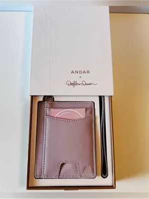 Andar The Denner Wristlet Leather Wallet In Lilac ID Card Pull RFID Darylann NWB thumbnail 2