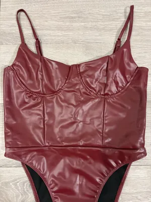 Shein Leather High Leg Body Suit thumbnail 4