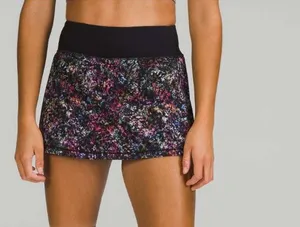 Lululemon Pace Rival Mid-Rise Skirt Floral Spray Multi Size 2 EUC W8A95R thumbnail 1