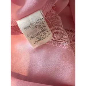D'ELEGANCE LINGERIE Slip PINK SPAGETTI MEDIUM MAXI FLORAL LACE LIGHTWEIGHT#95 thumbnail 4