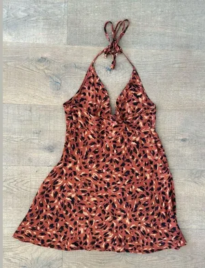 intimately free people hang on halter natural combo mini dress thumbnail 2