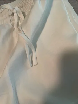 Naked Zebra White Elastic Waist Drawstring Shorts thumbnail 4