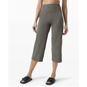 Lululemon Align‎ Wide Leg Crop Grey Sage Women's Size 6 High Rise Nulu Athletic thumbnail 3