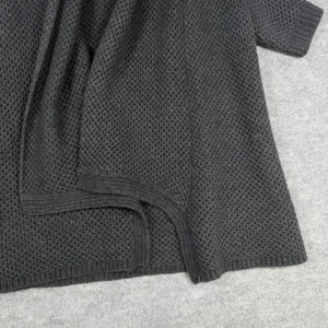 Ann Taylor Size-S Women Open Cradigan Wool Blend‎ Dark Grey thumbnail 6