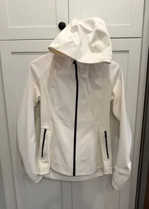 Lululemon Women's White Hooded Softshell Jacket thumbnail 1