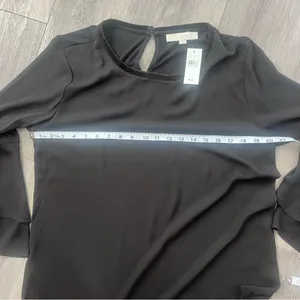 Loft Elegant Black Women's Top with Bell Sleeves Large New thumbnail 6