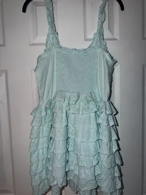 Altered State baby blue ruffle dress thumbnail 4