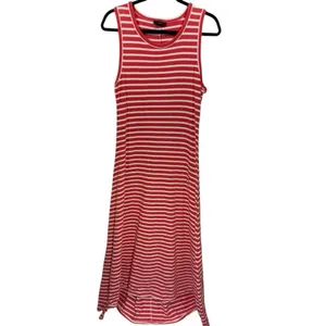 J. Crew Sleeveless Striped‎ High Low Cotton Maxi Dress Size Small Preppy Beachy thumbnail 3