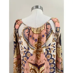 Farm‎ Rio Paisley Floral Tie Front Boho Festival Mini Dress Size Large thumbnail 8